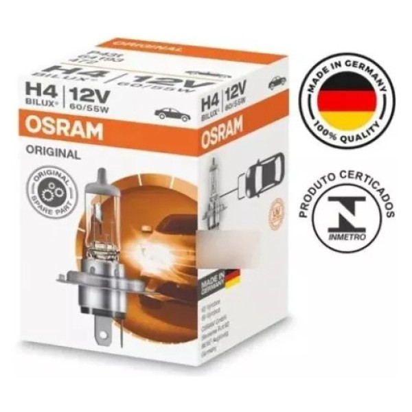 Lampada H4 Bilux Osram 12v 60/55w 64193 Made In Germany